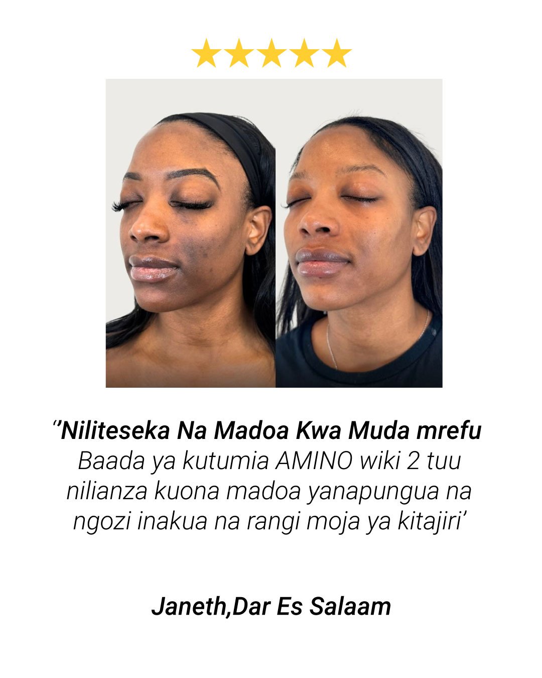 Matokeo ya mteja wa Amino Acid Cleanser