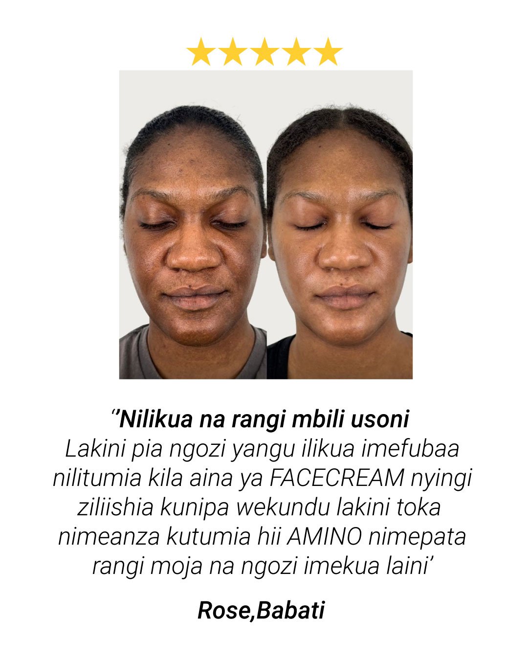 Matokeo ya mteja wa Amino Acid Cleanser