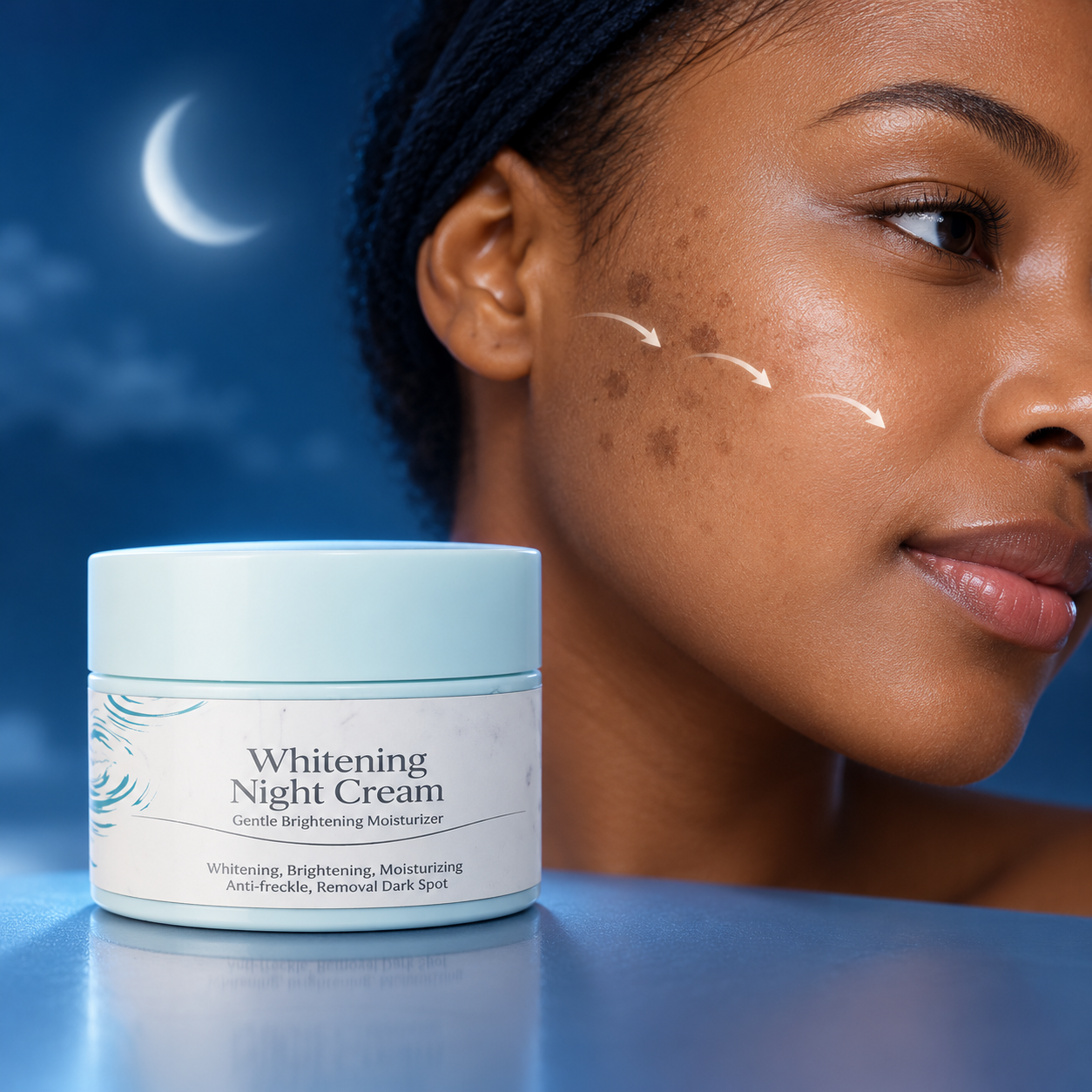 Whitening Night Cream kwa ajili ya kufuta madoa