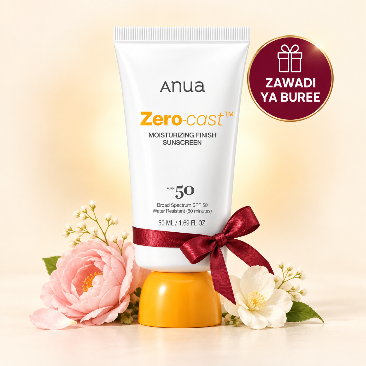 Anua Zero-Cast Sunscreen zawadi ya buree